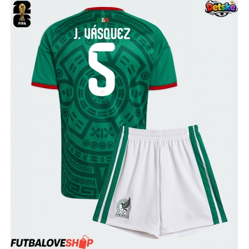 Dres Mexiko Johan Vasquez #5 Domáci pre deti MS 2026 Krátky Rukáv (+ trenírky)